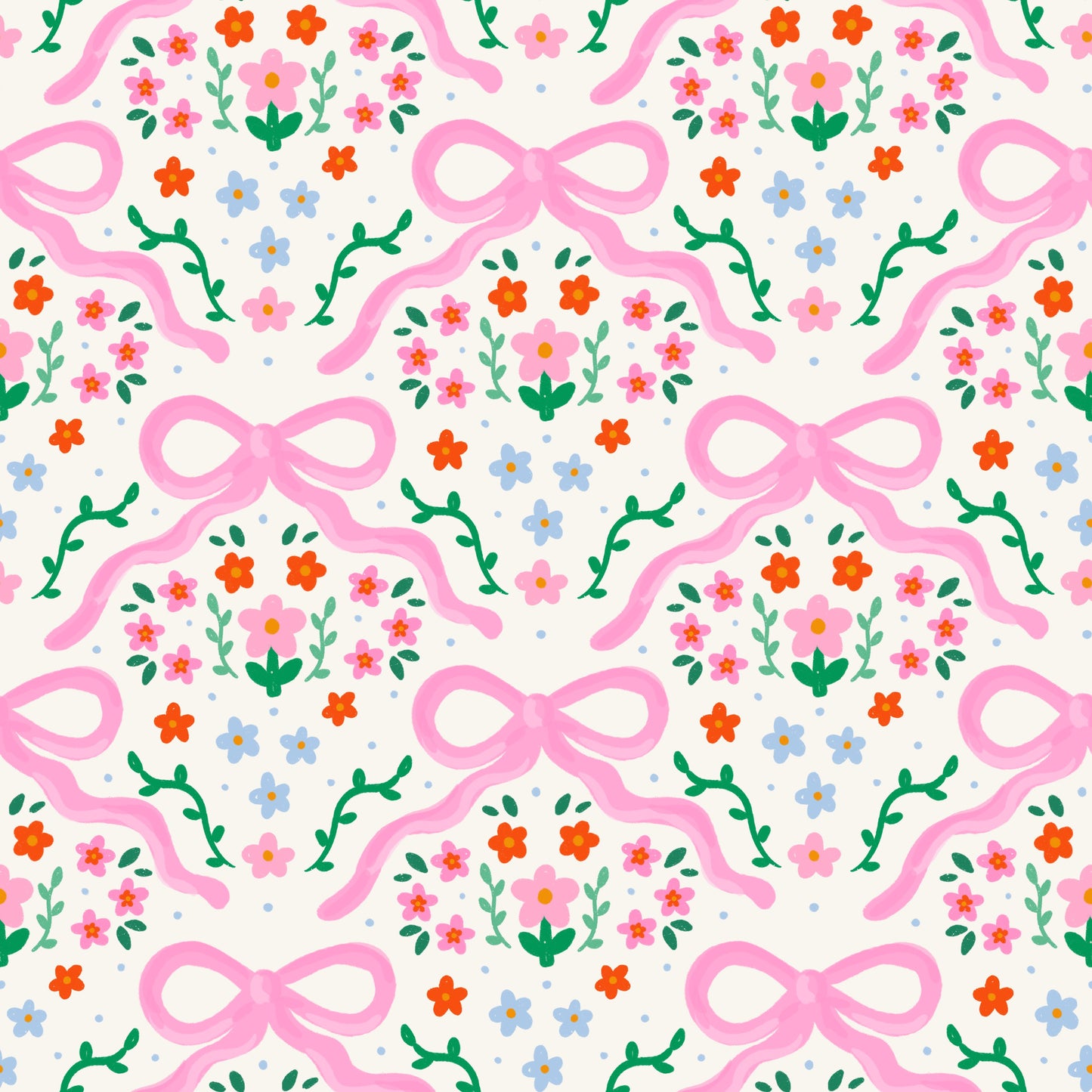 Bows in the Meadow Bamboo Two-Piece Pajama Set