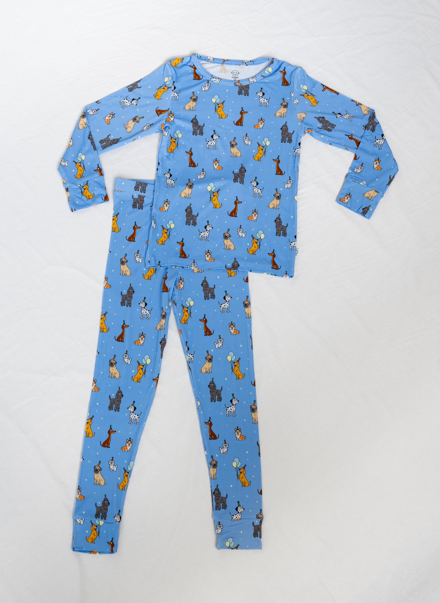 Bamboo Two-Piece Pajamas | Blue Party Pups