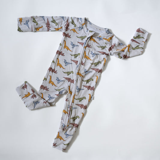 Lyocell Convertible Zip Footie Sleeper | Papersaurus Rex