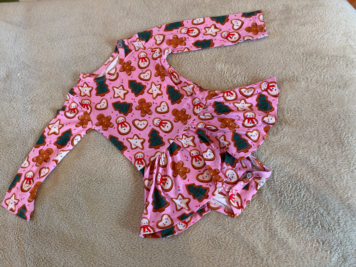 Bamboo Long Sleeve Dress | A Christmas Confection | Mistletoe Pink