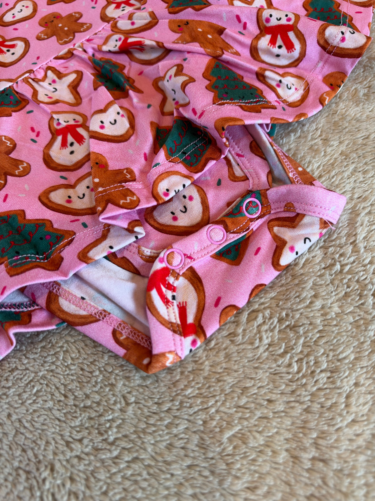 Bamboo Long Sleeve Dress | A Christmas Confection | Mistletoe Pink