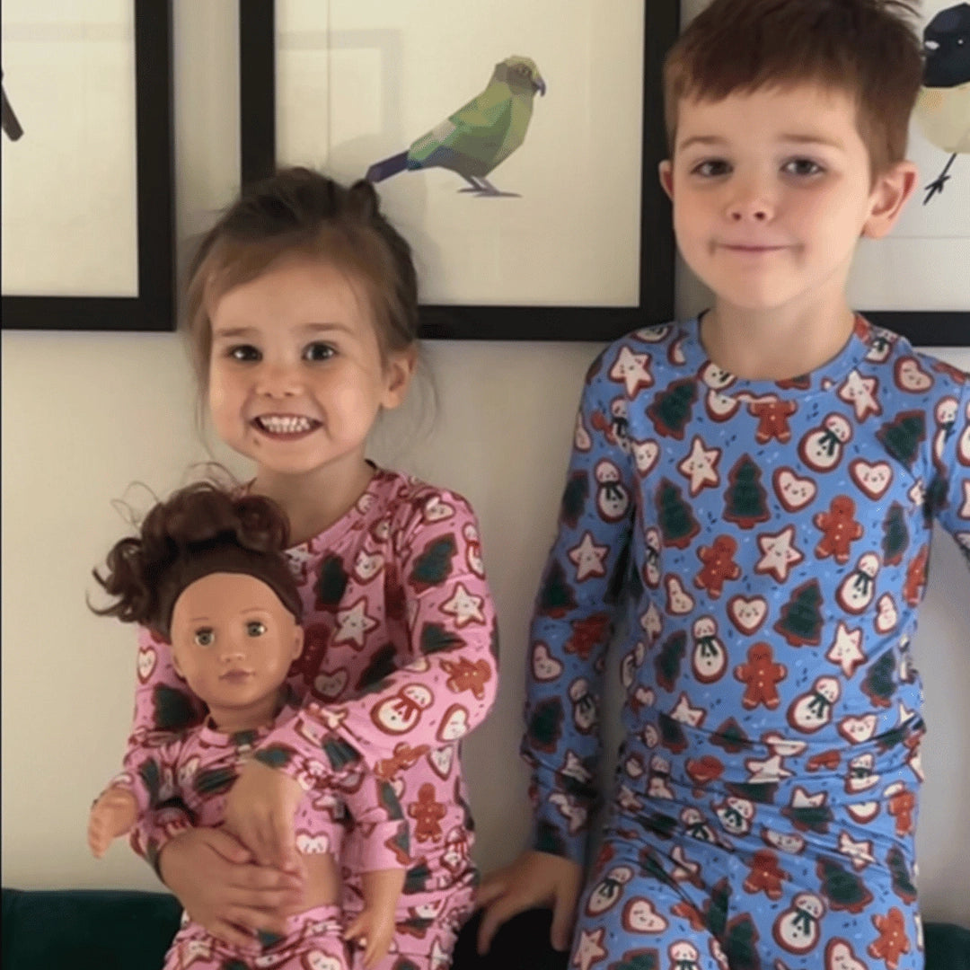 Bamboo Doll Pajamas | A Christmas Confection | Mistletoe Pink