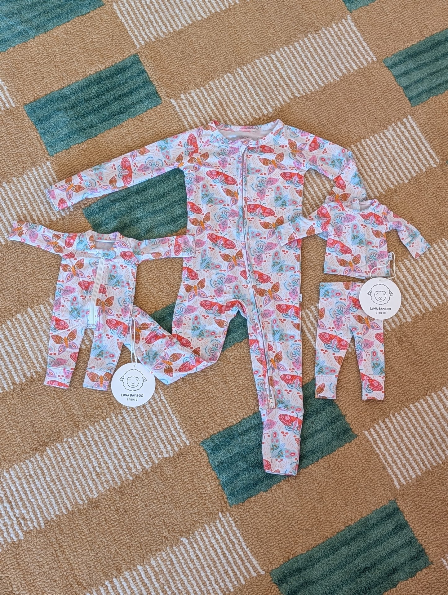 Midnight Butterfly Garden 18" Doll Lyocell Two-Piece Pajama Set