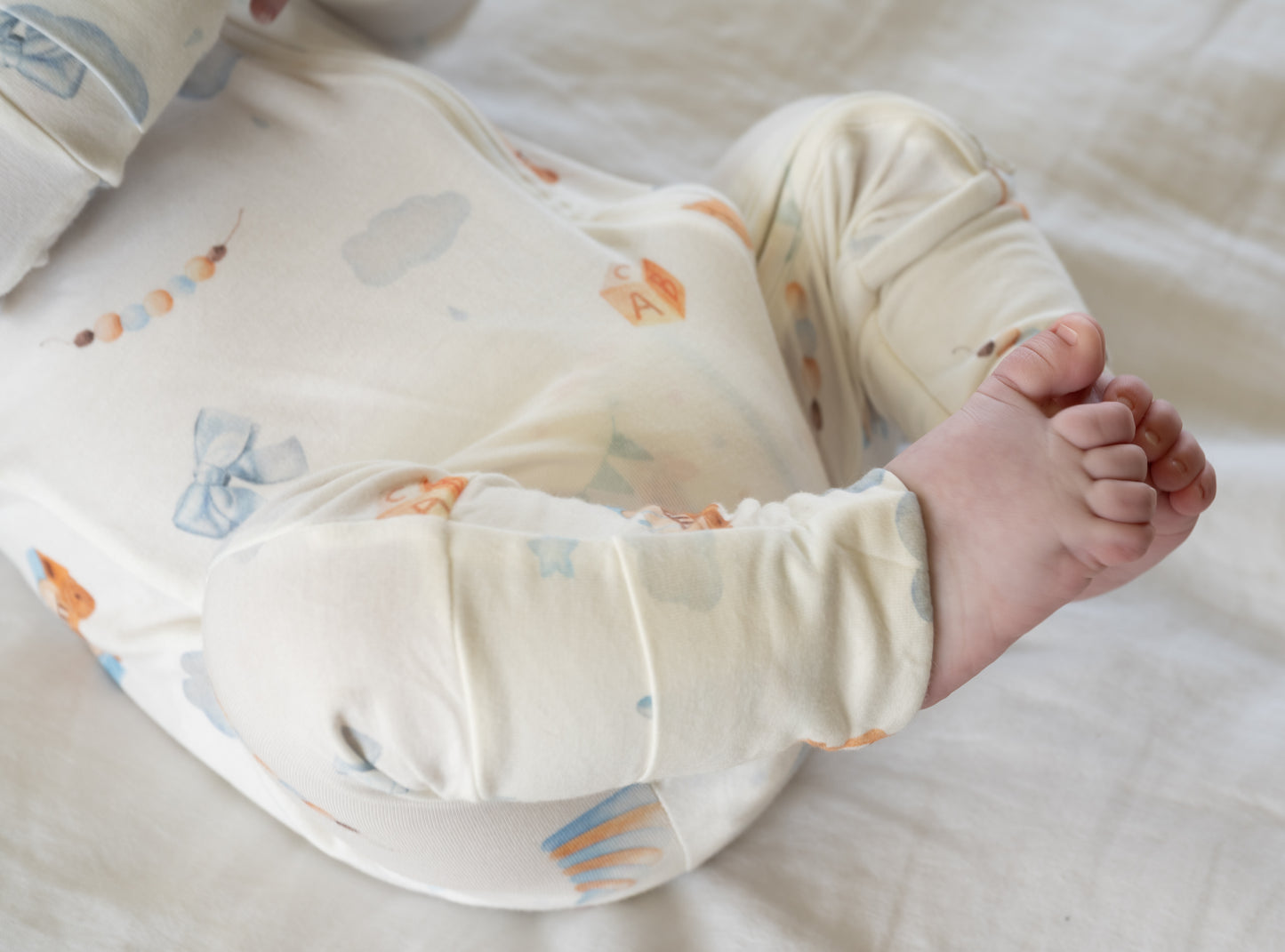 Nap By Numbers Zip - Convertible Footie Sleeper & Romper | Bamboo
