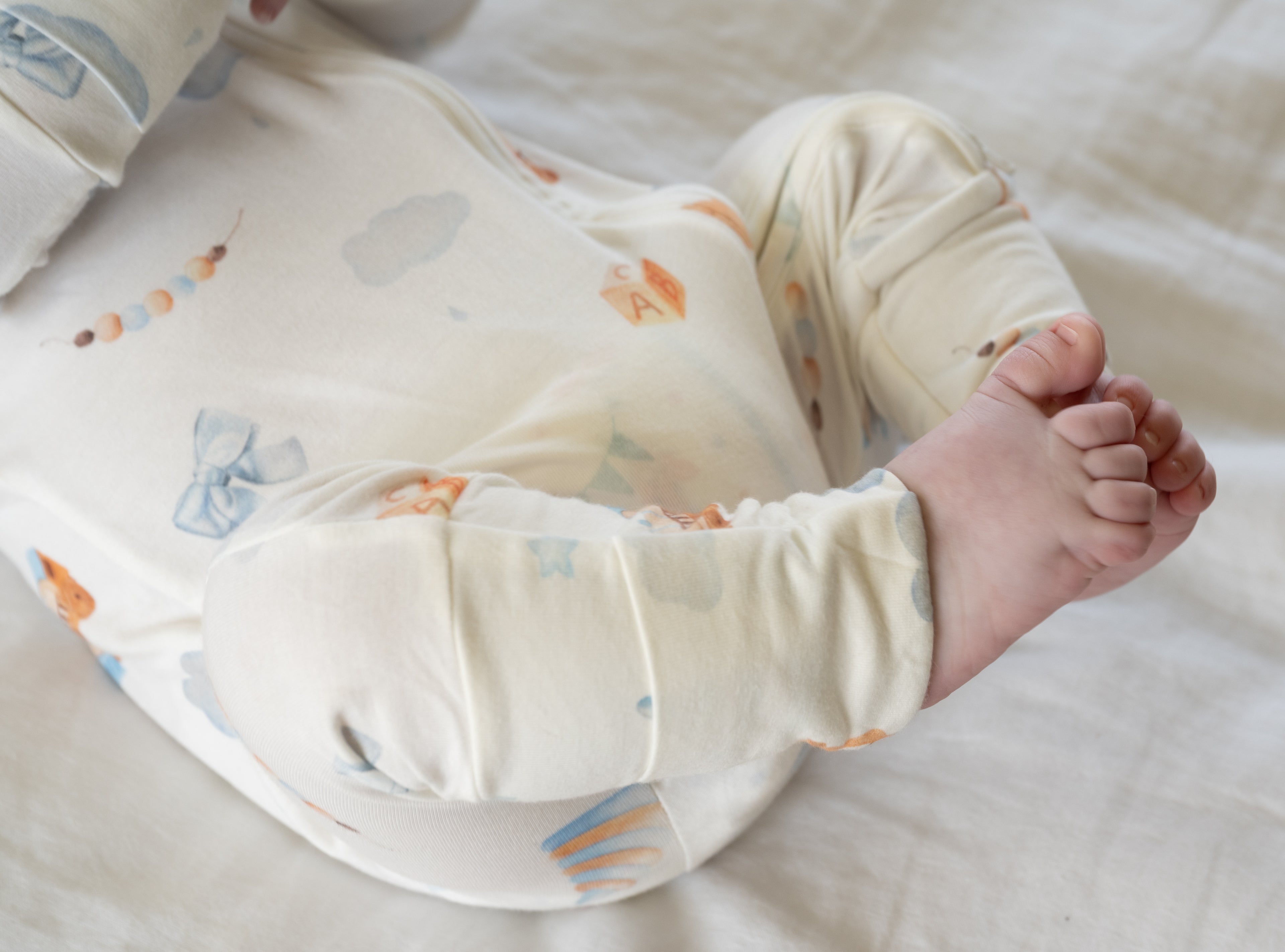 Nap By Numbers Zip - Convertible Footie Sleeper & Romper | Bamboo