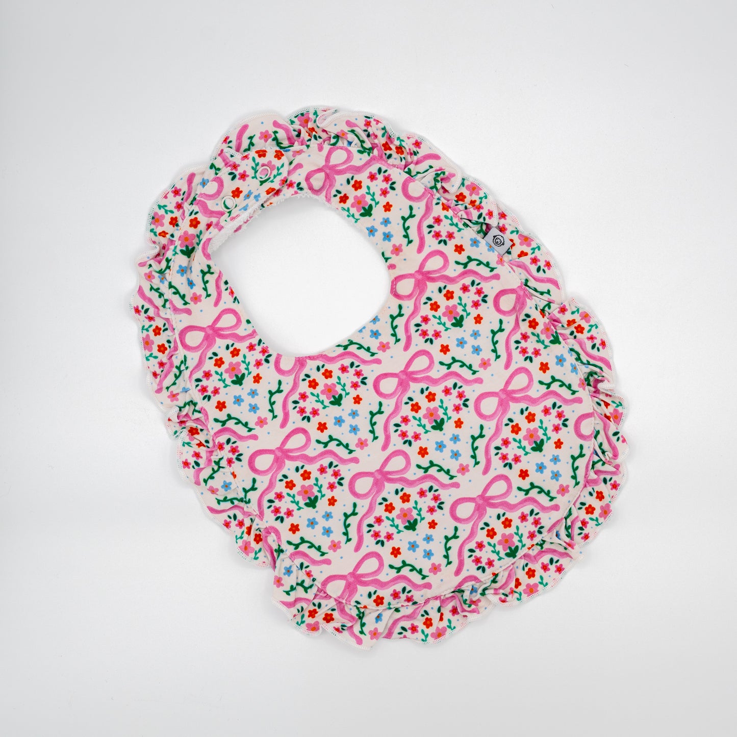 Bows in the Meadow Bamboo Ruffle Bib