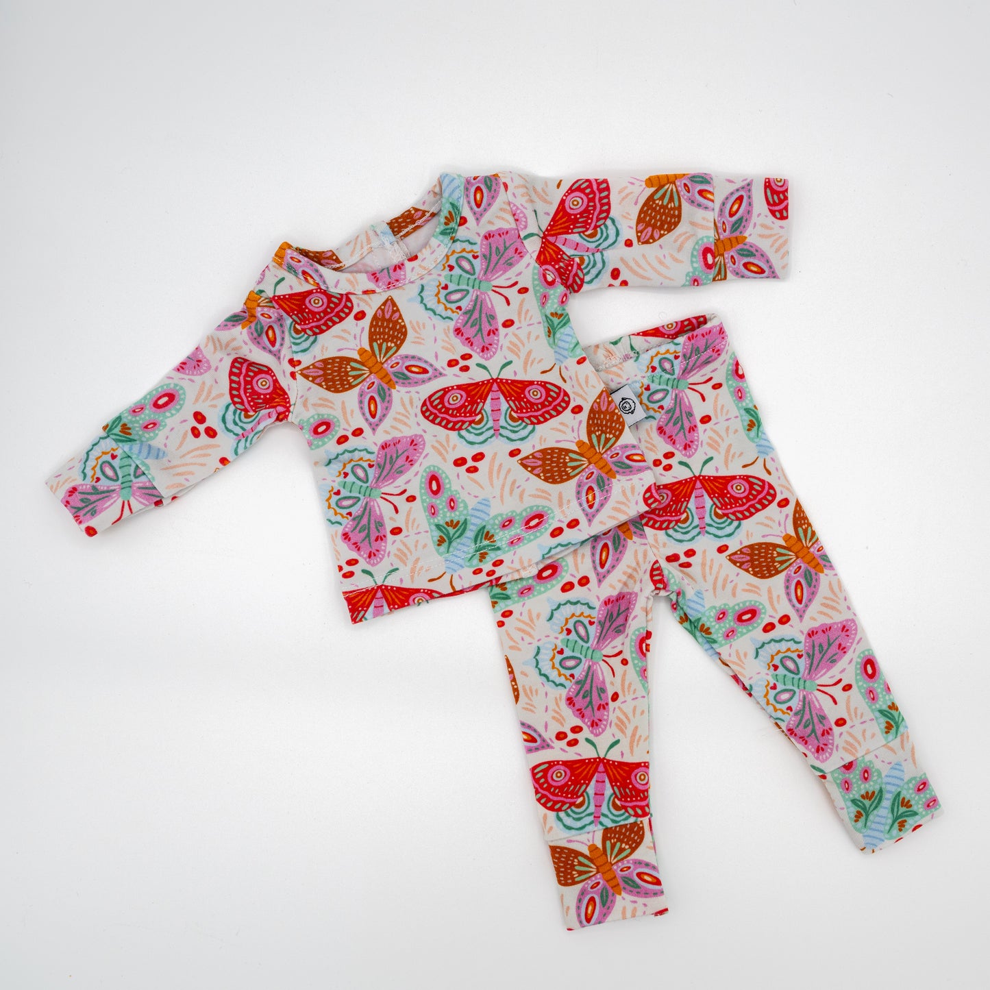 Midnight Butterfly Garden 18" Doll Lyocell Two-Piece Pajama Set