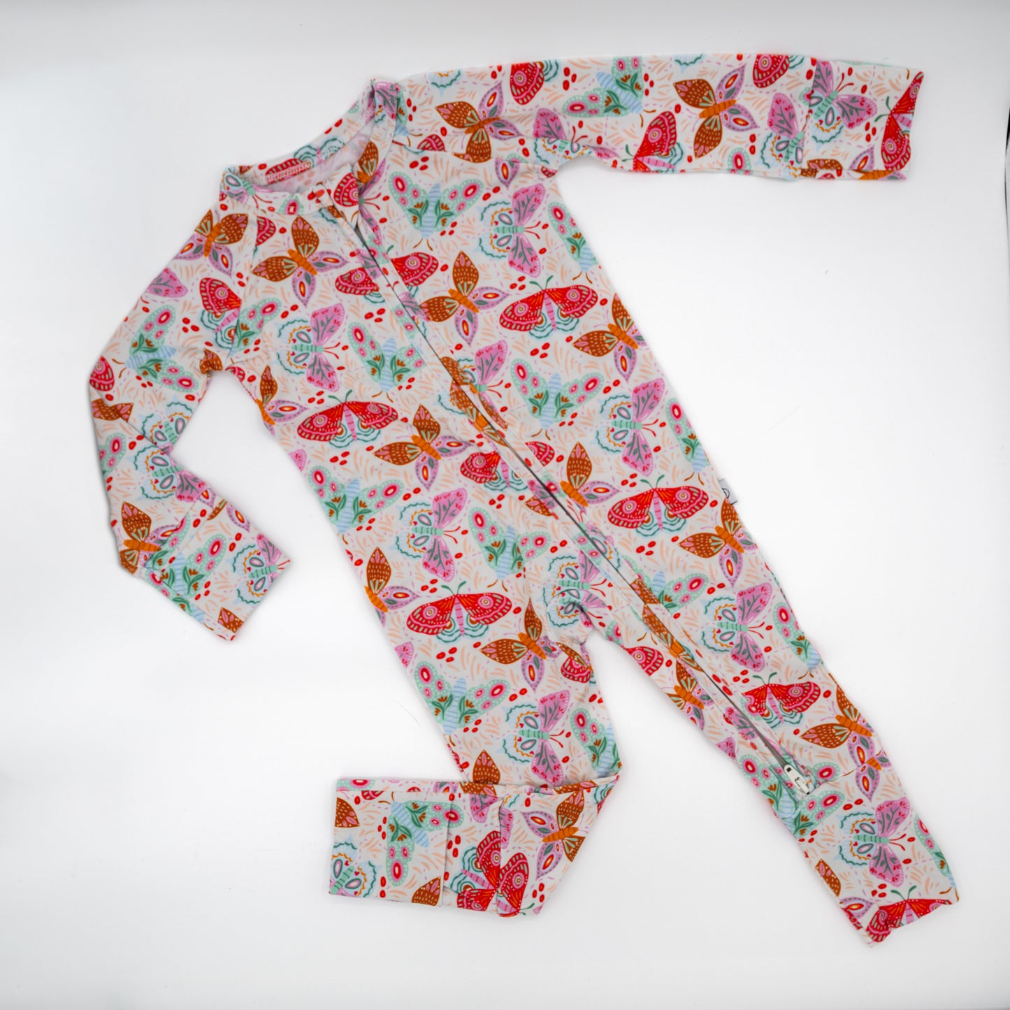 Midnight Butterfly Garden Lyocell Convertible Zip Sleeper & Romper | Baby & Toddler Pajamas