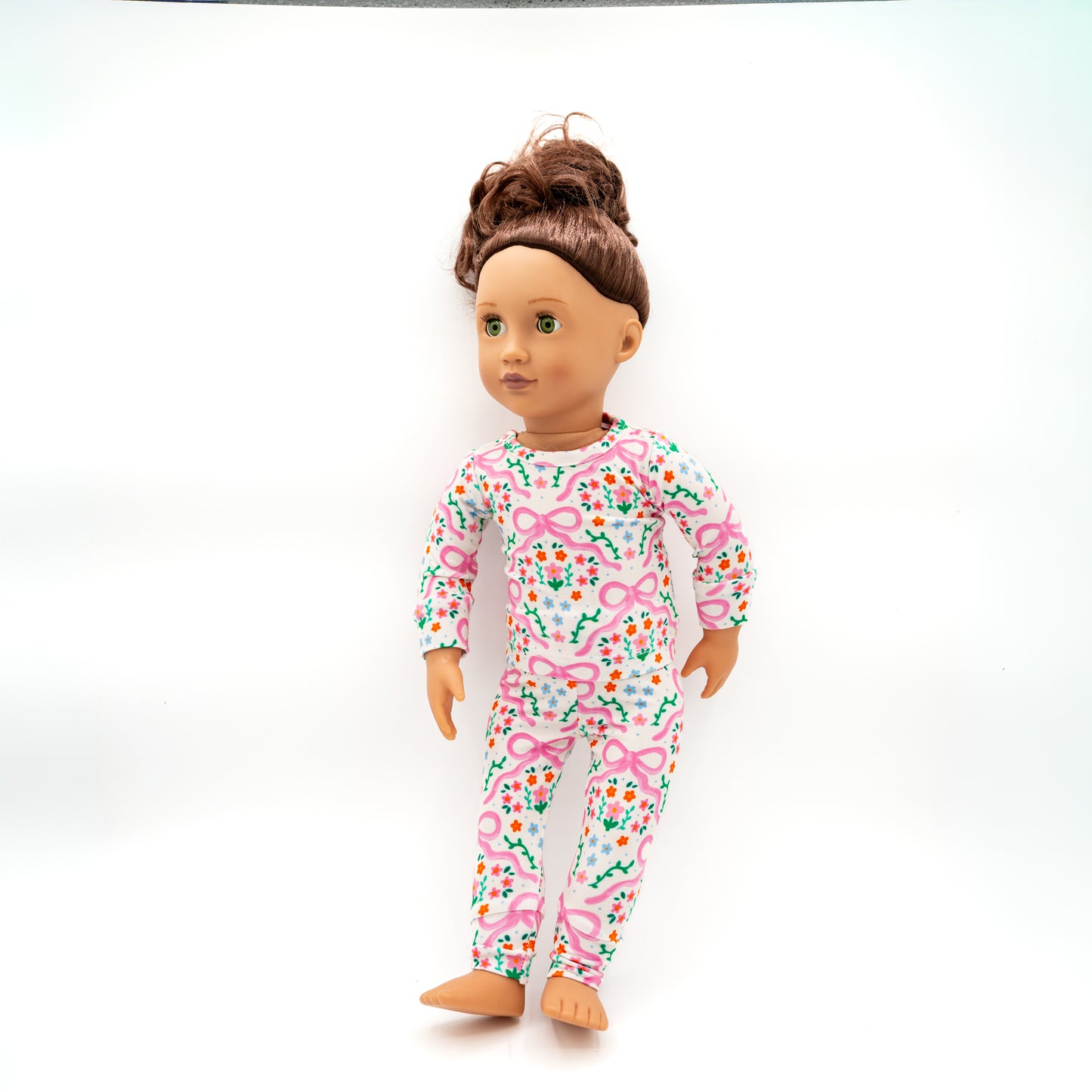 Bamboo 18" Doll Two-Piece Pajama Set | Bows in the Meadow