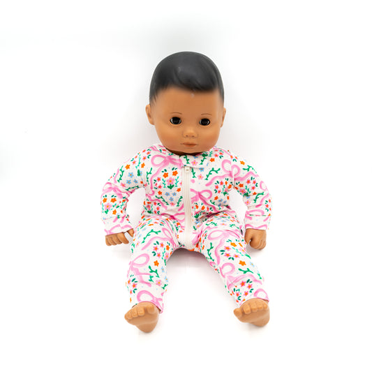 Bamboo 15” Doll Zippy Romper | Bows in the Meadow