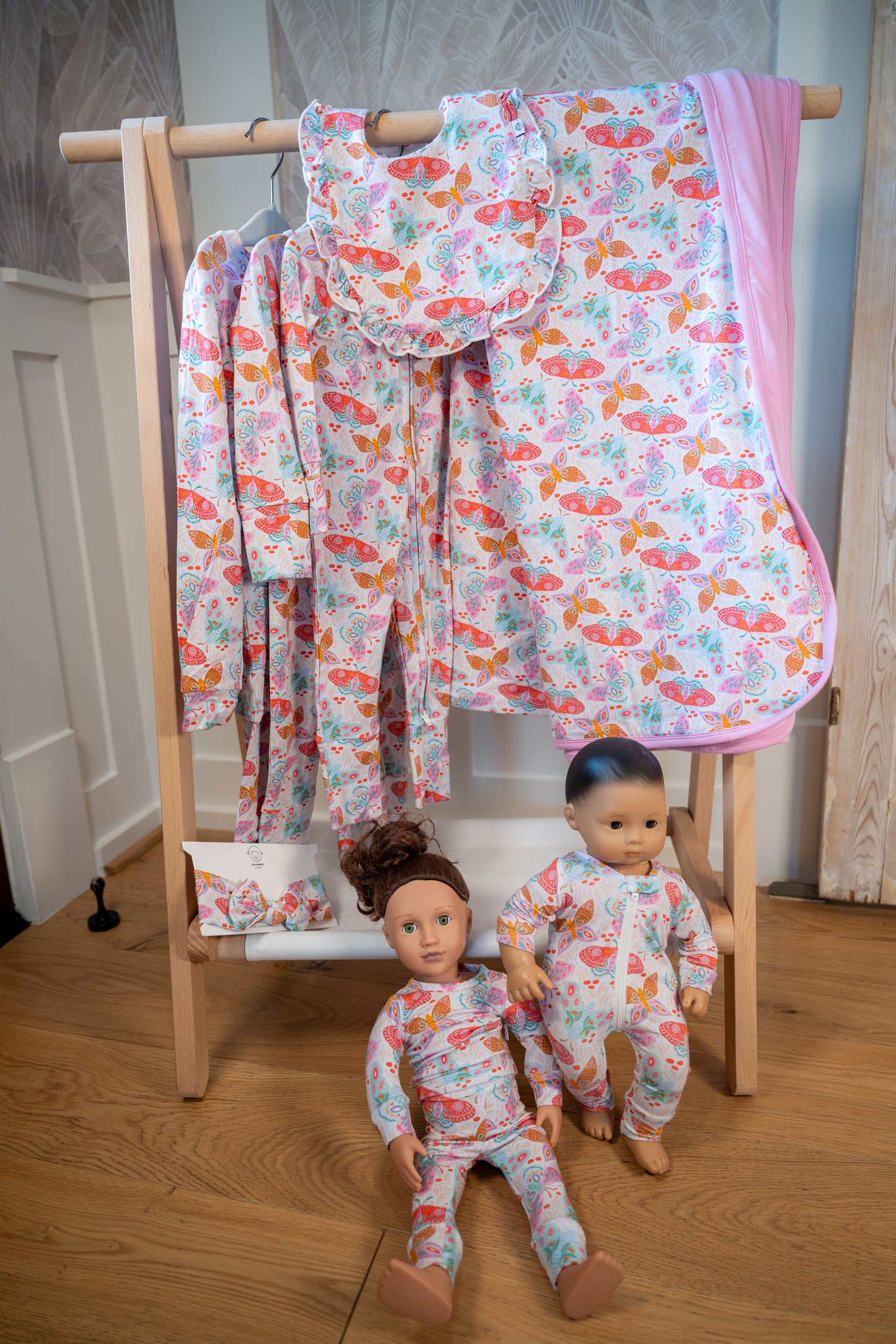 Midnight Butterfly Garden Lyocell Convertible Zip Sleeper & Romper | Baby & Toddler Pajamas