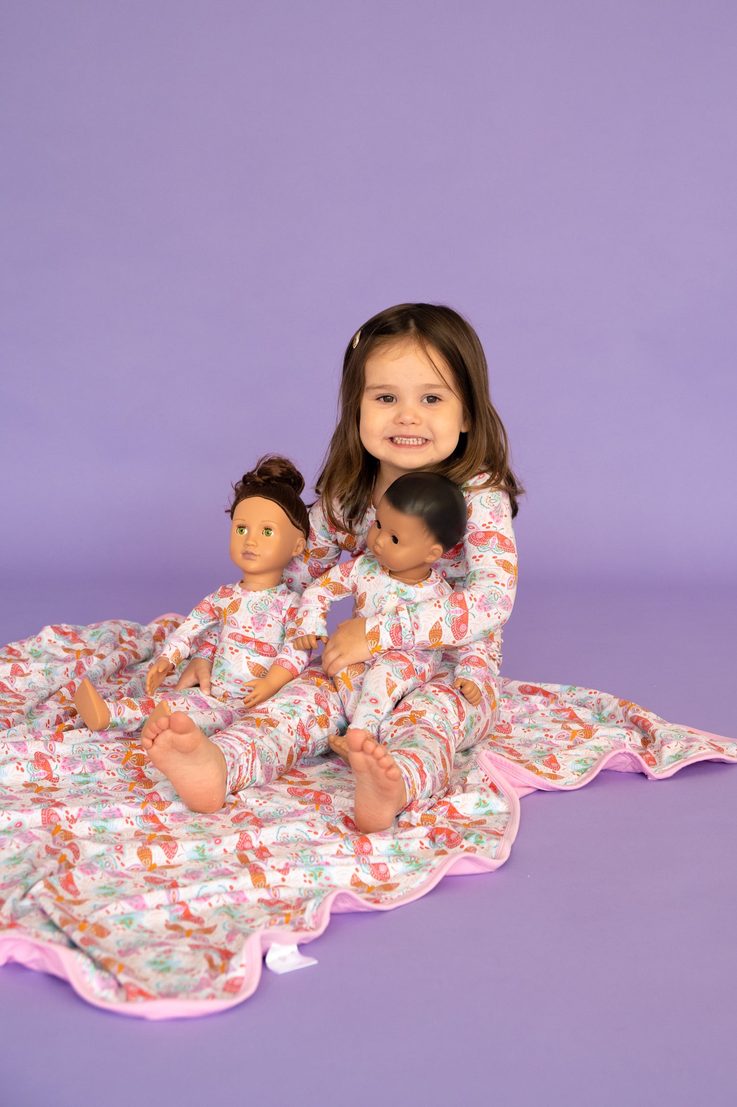 Lyocell 15” Doll Zippy Romper | Midnight Butterfly Garden