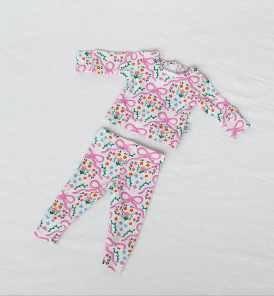 Bamboo 18" Doll Two-Piece Pajama Set | Bows in the Meadow