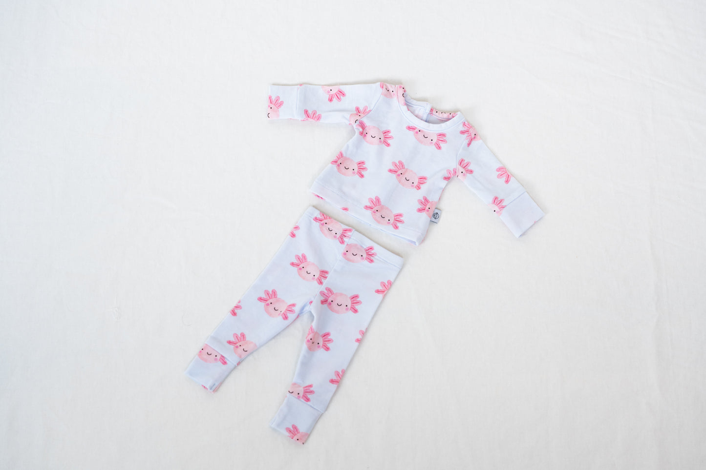 Lyocell 18" Doll Two-Piece Pajama Set | Sally Mander Axolotl