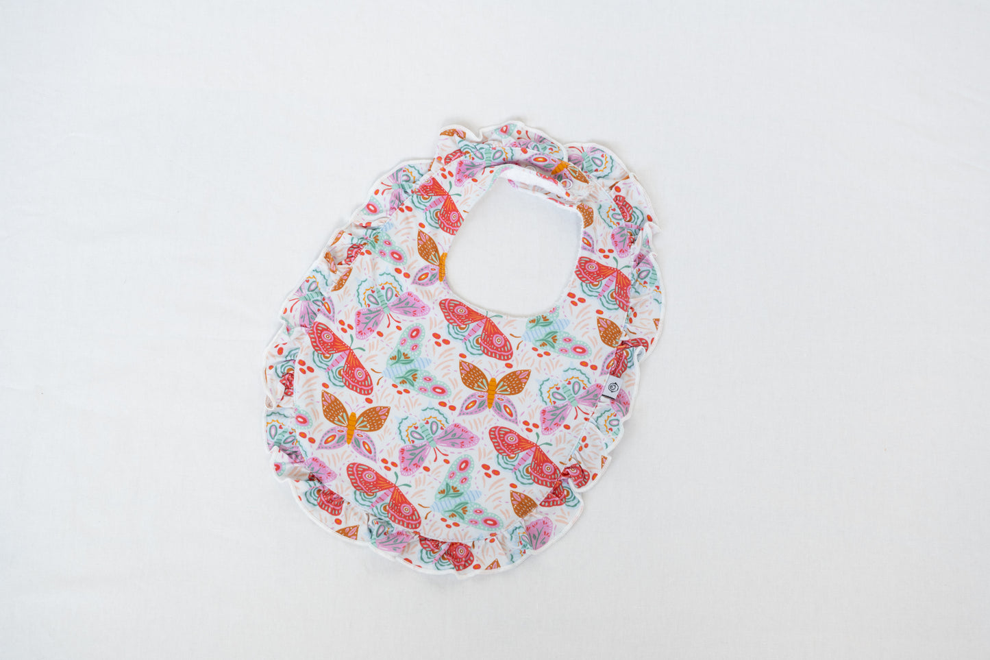 Midnight Butterfly Garden Lyocell Ruffle Bib