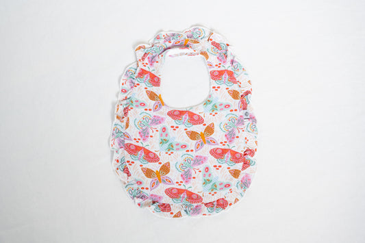 Midnight Butterfly Garden Lyocell Ruffle Bib