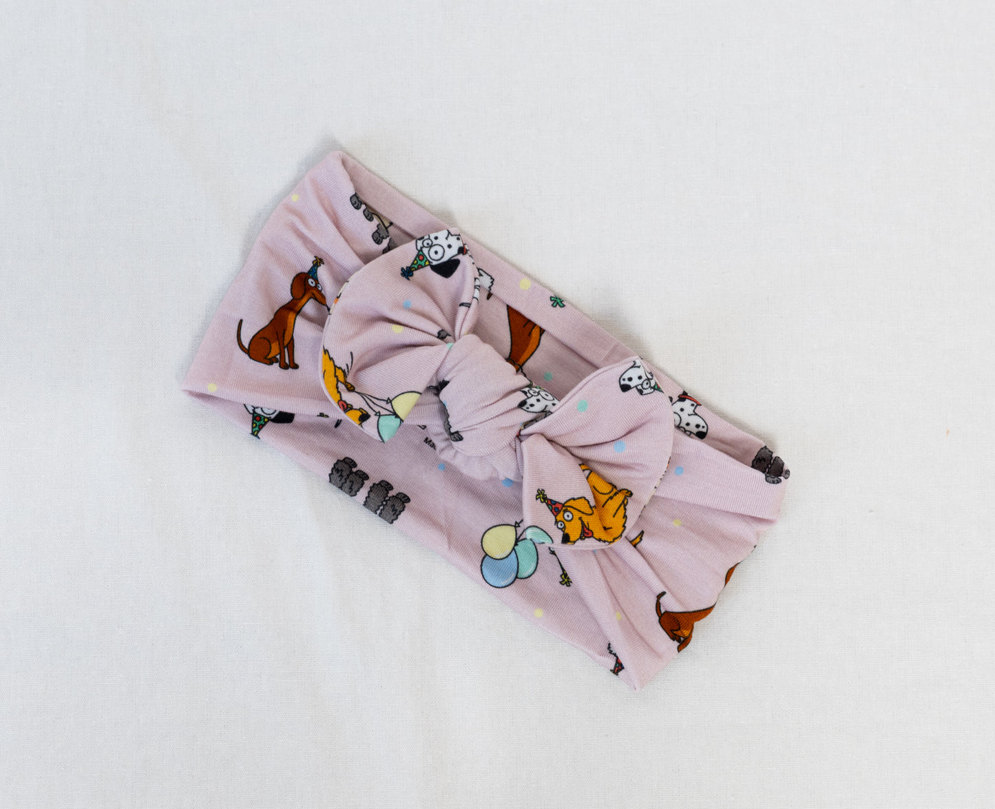 Bamboo Bow Headband for Babies & Toddlers | Pink Party Pup