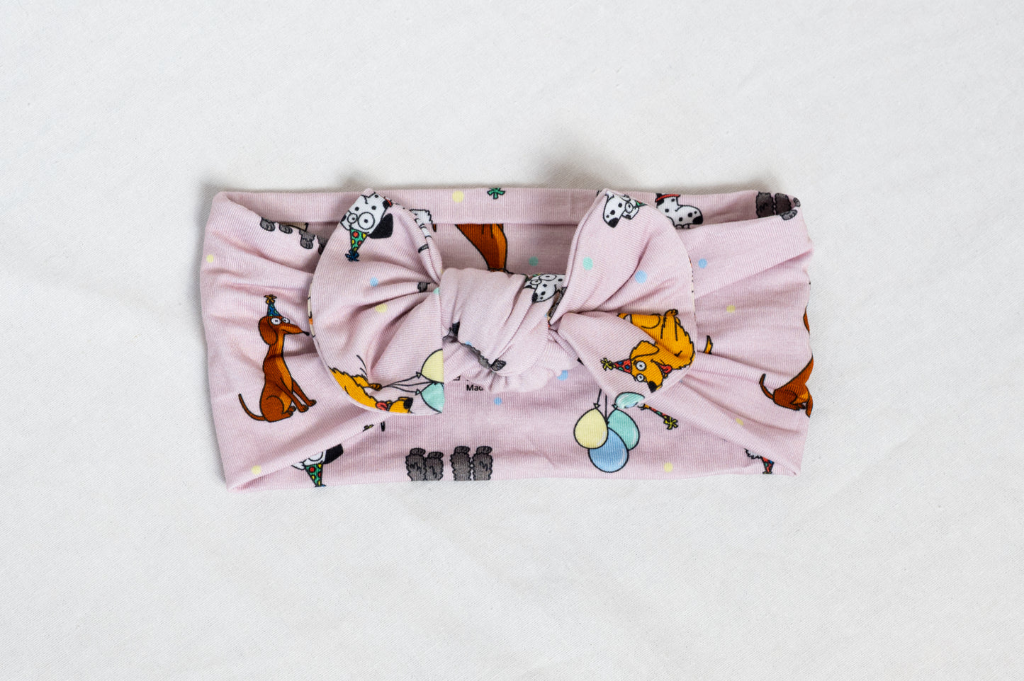 Bamboo Bow Headband for Babies & Toddlers | Pink Party Pup