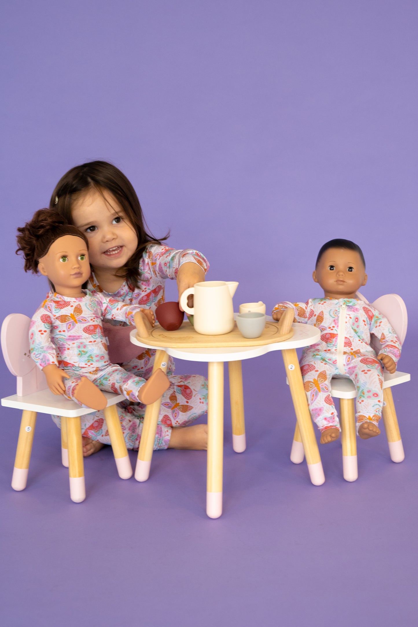 Lyocell Two-Piece Pajamas | Midnight Butterfly Garden