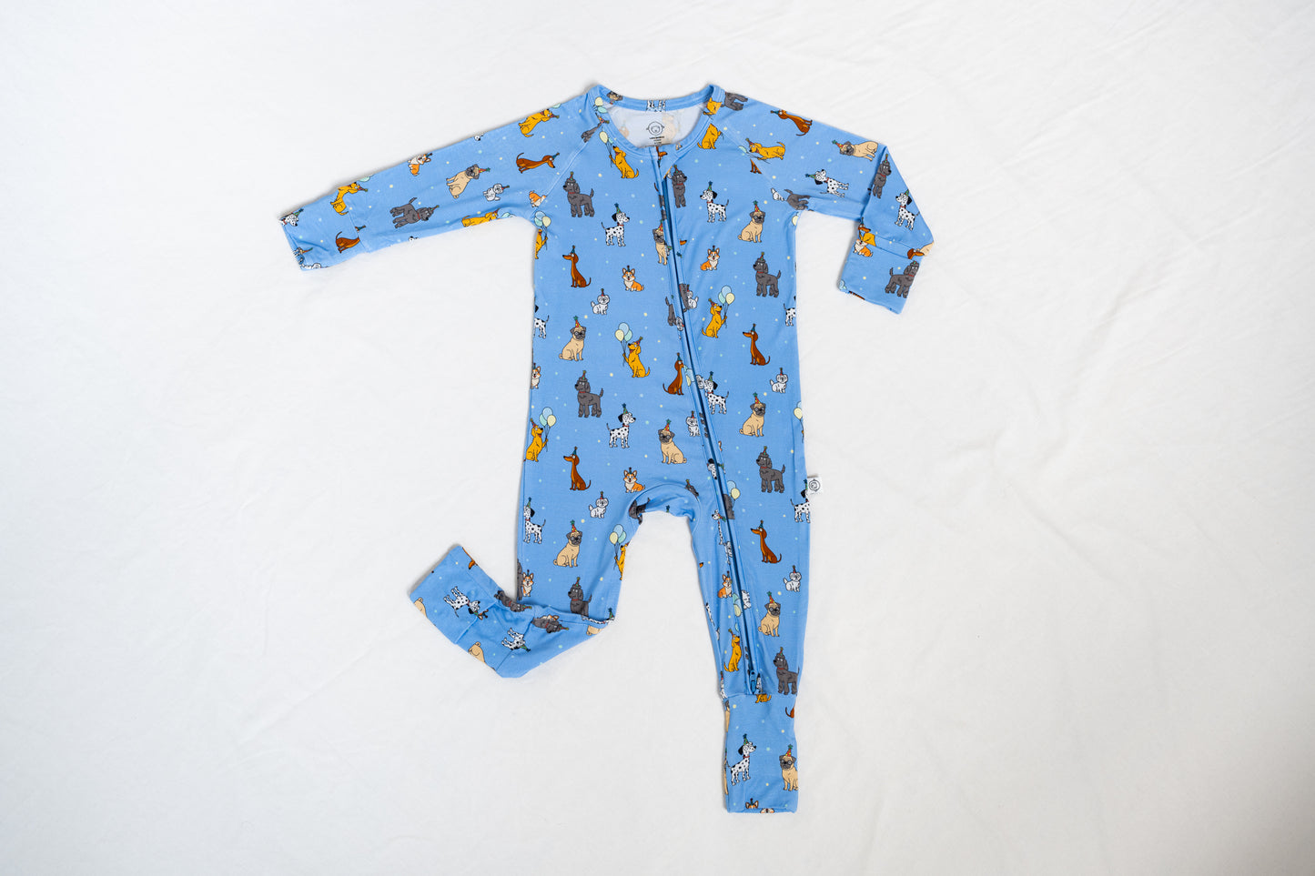 Bamboo Convertible Zip Sleeper | Blue Party Pups