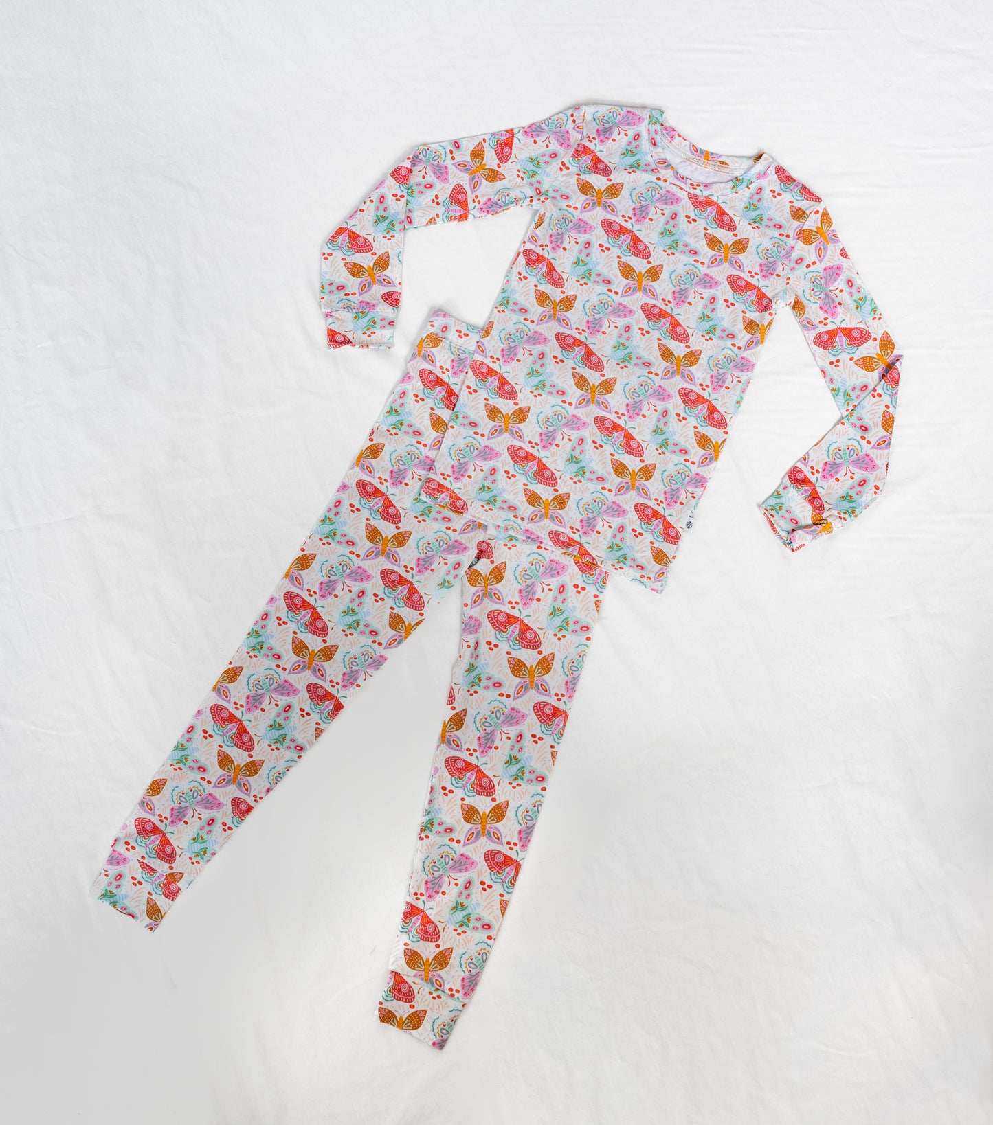 Lyocell Two-Piece Pajamas | Midnight Butterfly Garden