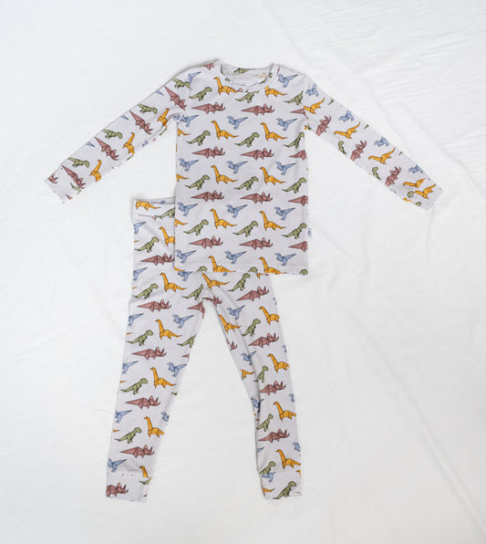 Papersaurus Rex Lyocell Two-Piece Pajama Set