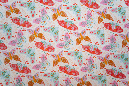 Midnight Butterfly Garden Lyocell Crib Sheet