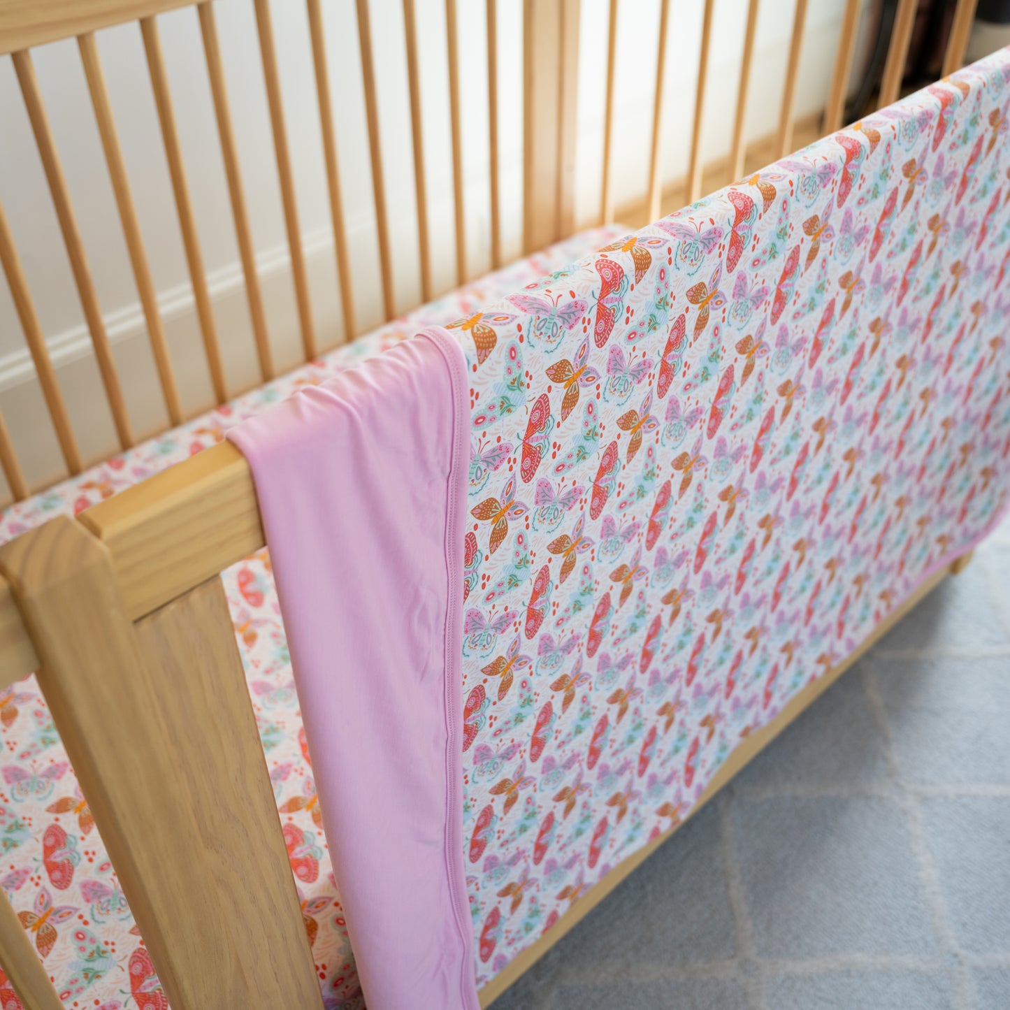 Midnight Butterfly Garden Lyocell Blanket for Toddler & Kids