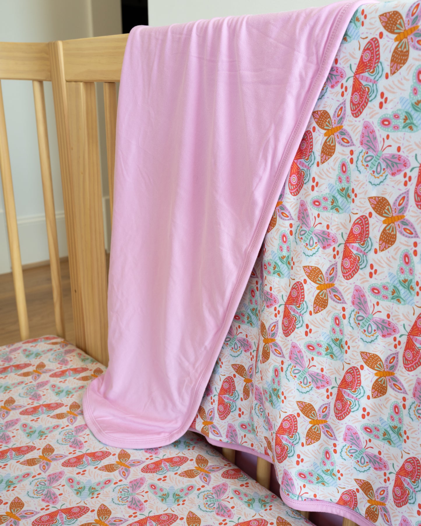 Midnight Butterfly Garden Lyocell Blanket for Toddler & Kids
