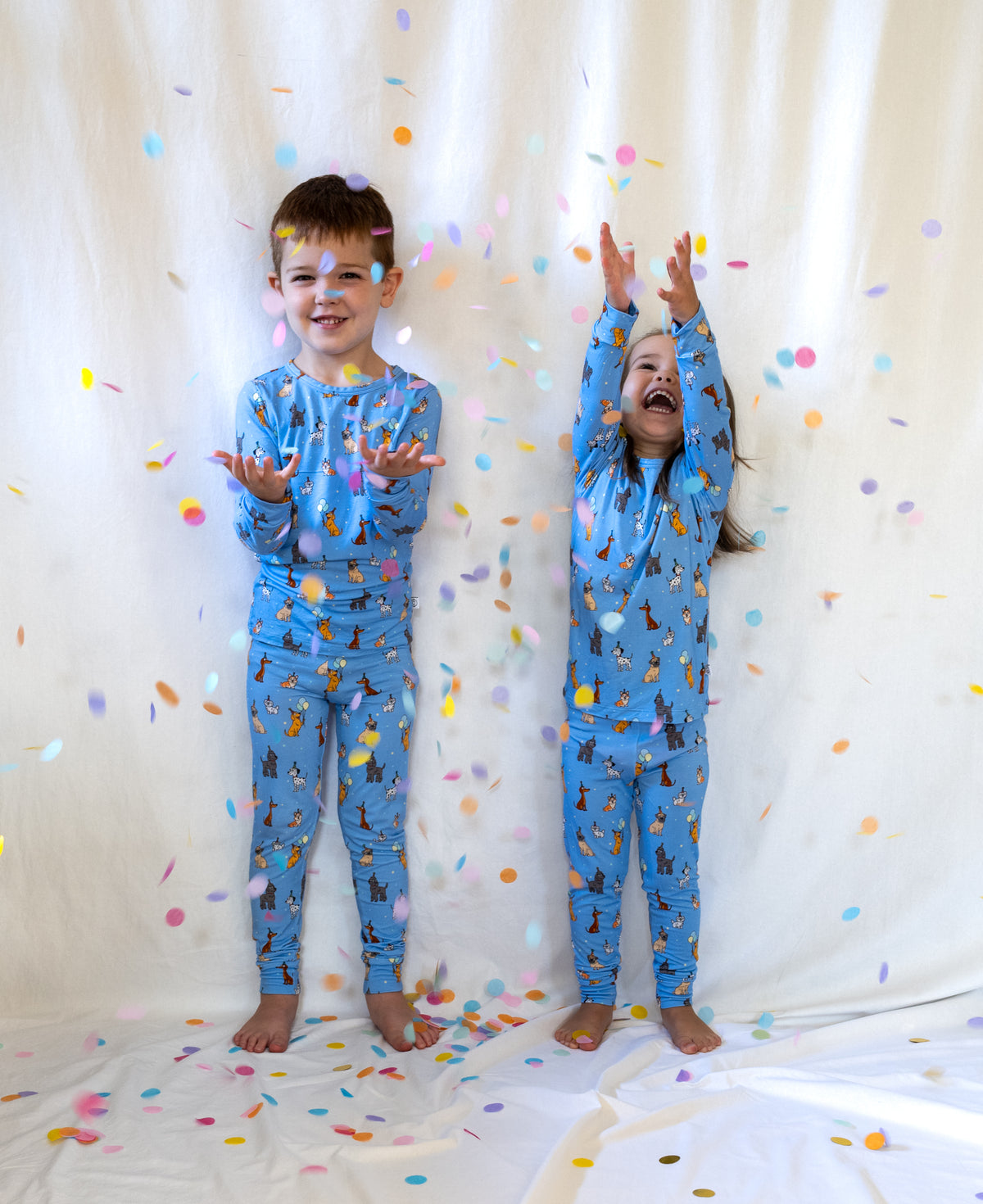Bamboo Two-Piece Pajamas | Blue Party Pups