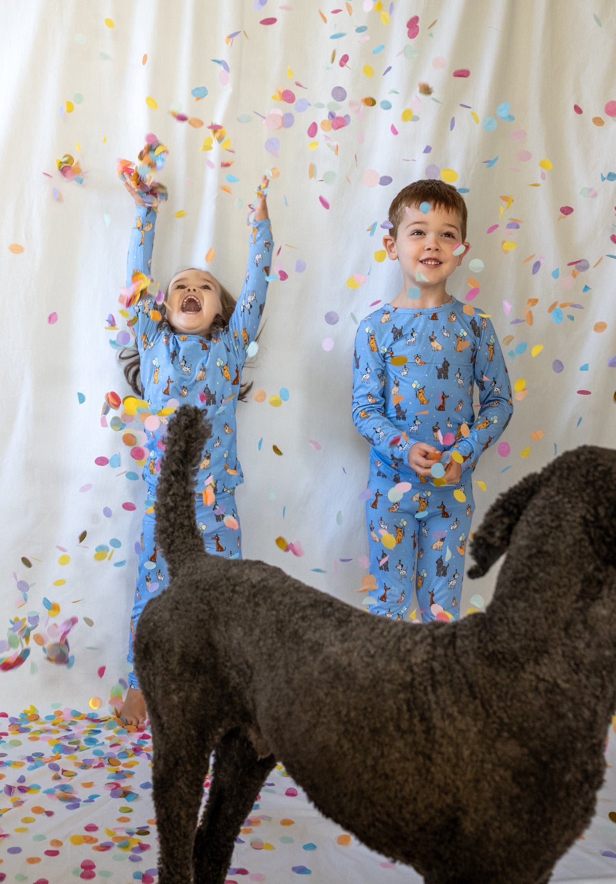 Bamboo Two-Piece Pajamas | Blue Party Pups