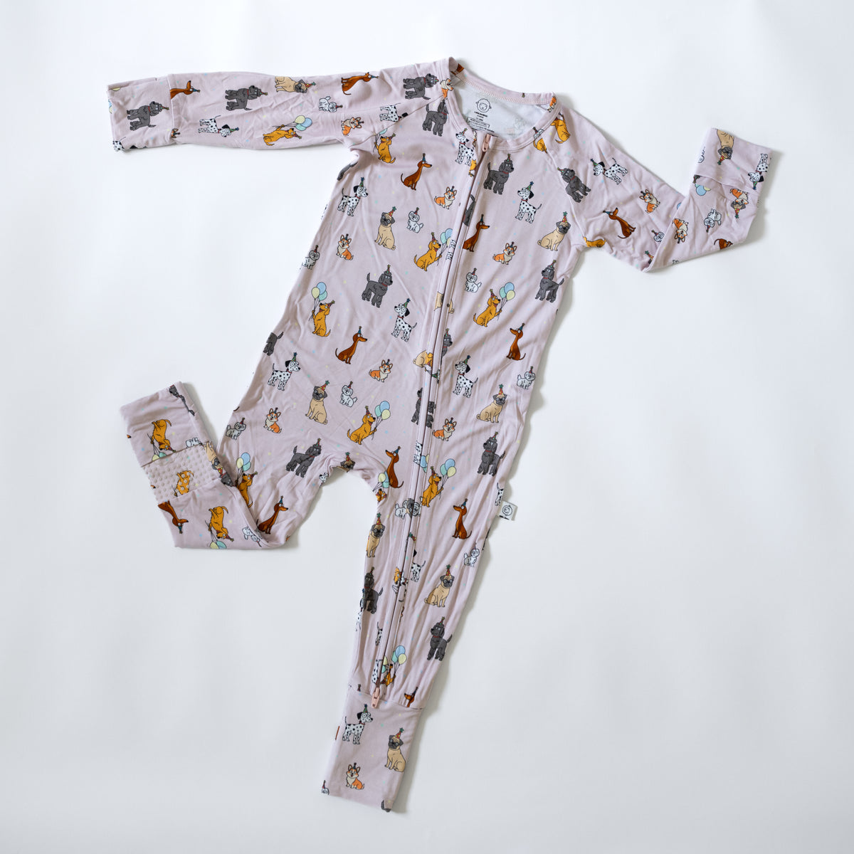 Bamboo Convertible Zip Sleeper | Pink Party Pups