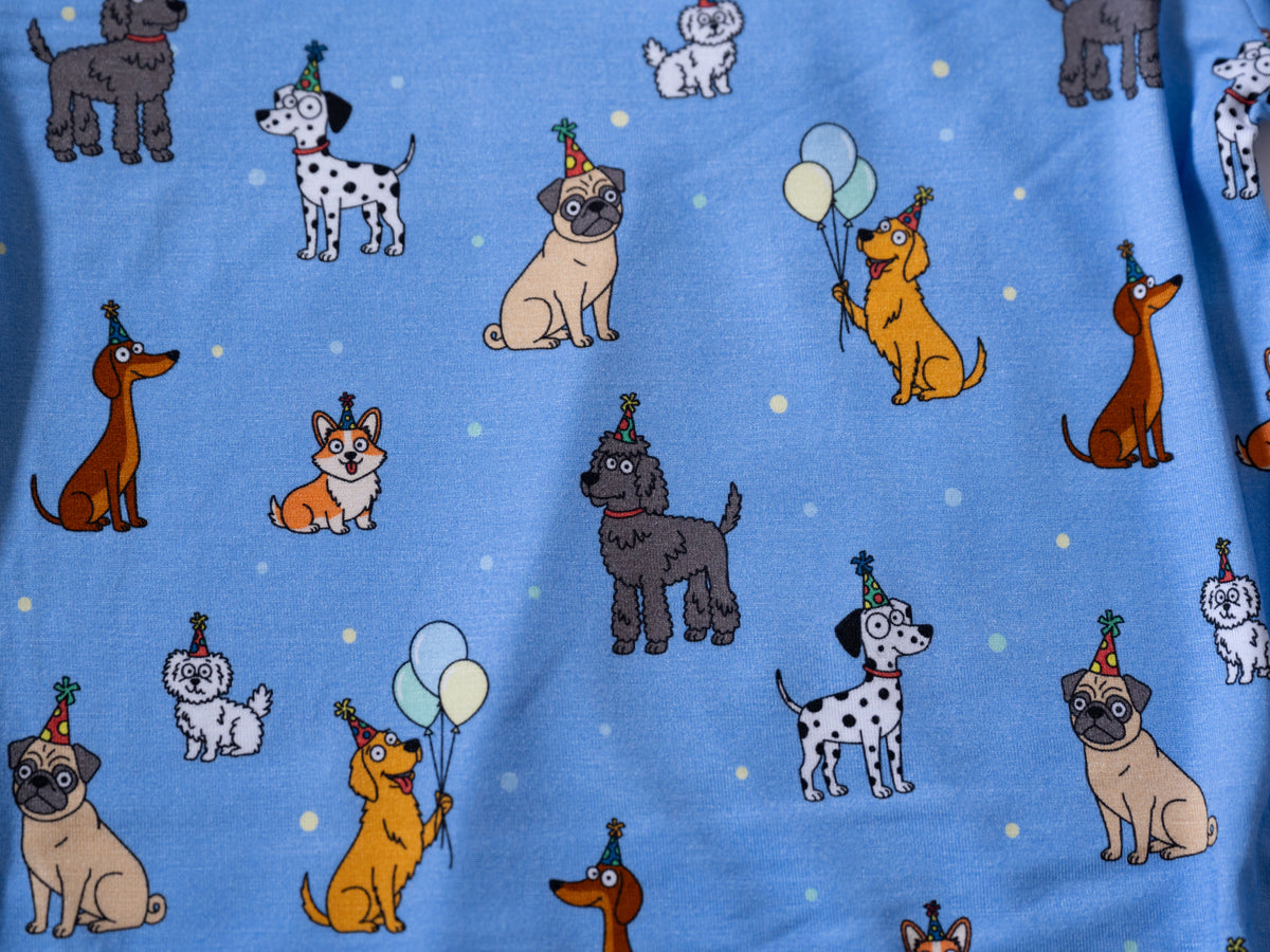 Bamboo Two-Piece Pajamas | Blue Party Pups
