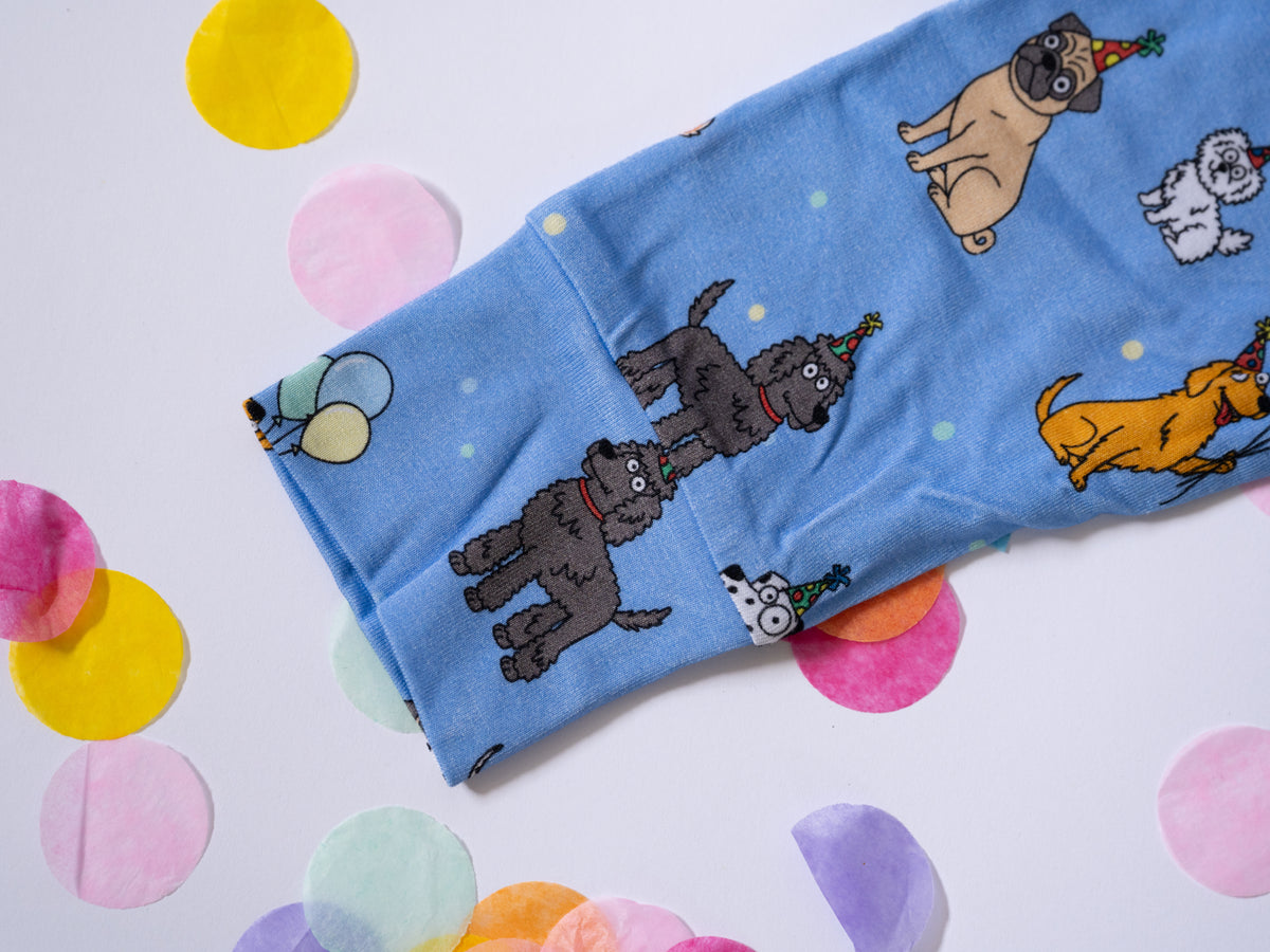Bamboo Two-Piece Pajamas | Blue Party Pups