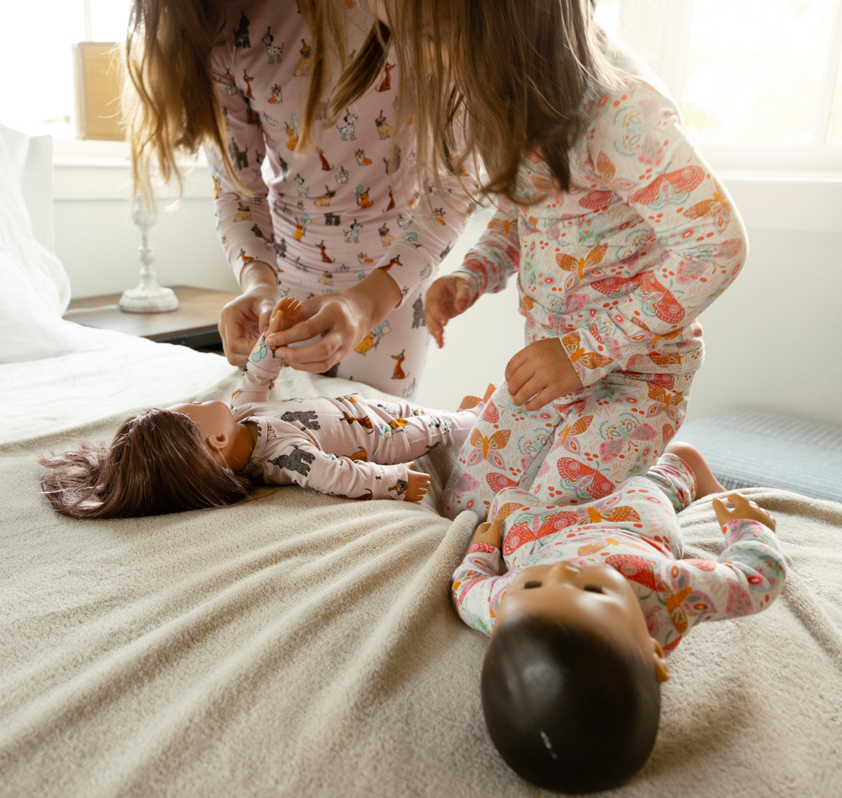 Bamboo Two-Piece Pajama | Pink Party Pups