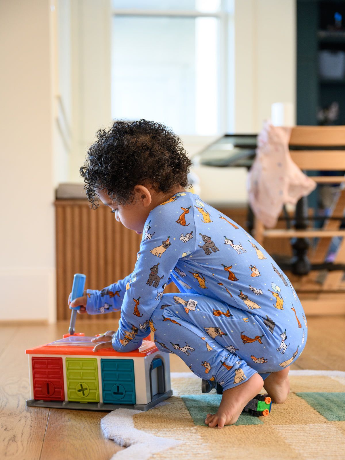 Bamboo Convertible Zip Sleeper | Blue Party Pups