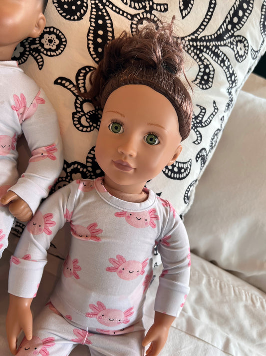 Sally Mander Axolotl 18" Doll Lyocell Two-Piece Pajama Set