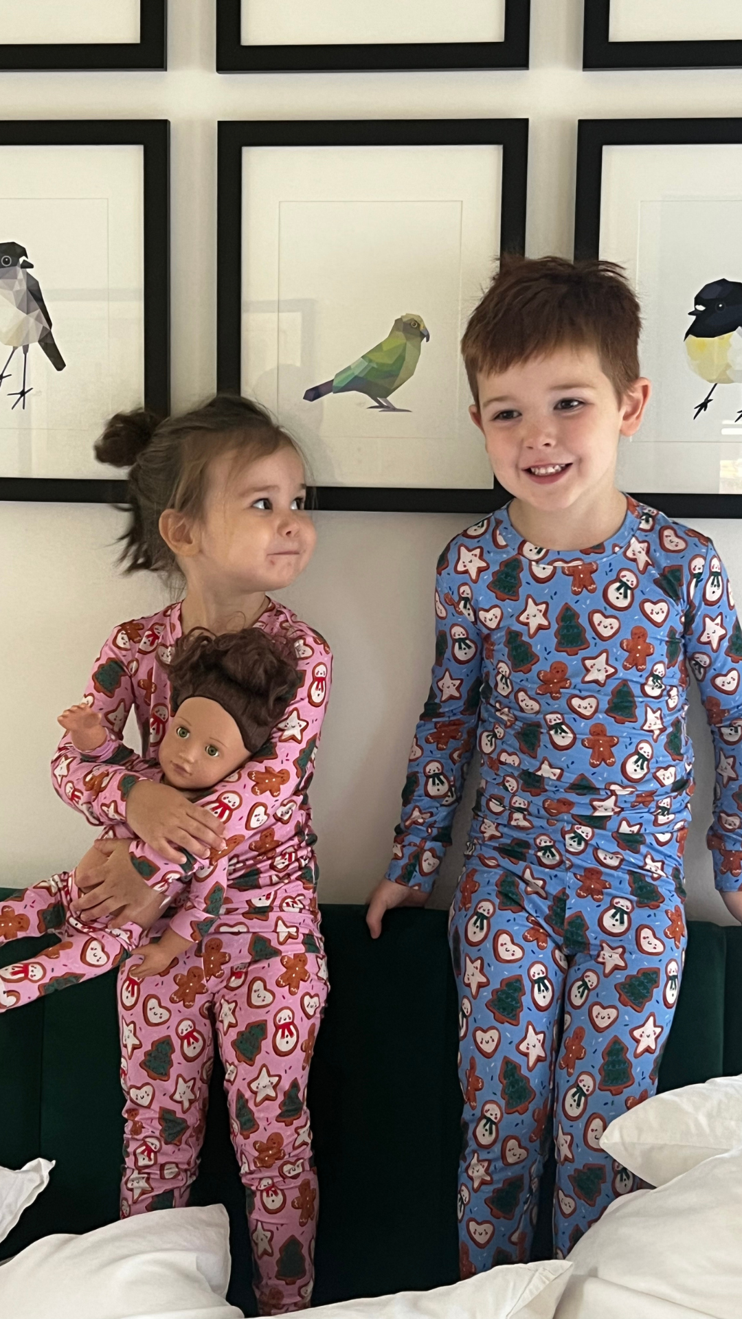Bamboo Two-Piece Pajama | A Christmas Confection | Snowfall Blue