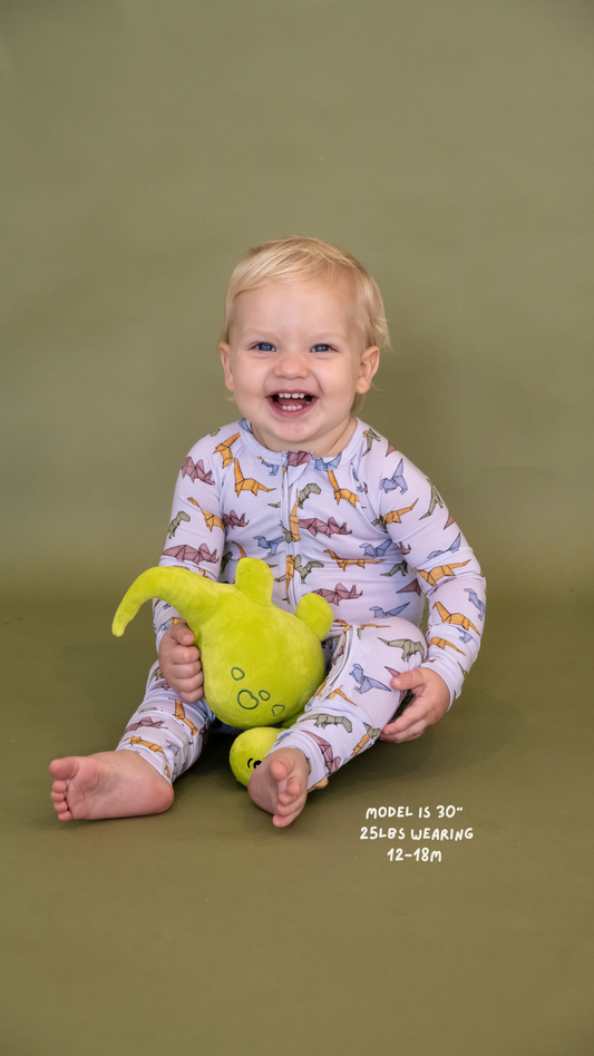 Lyocell Convertible Zip Footie Sleeper | Papersaurus Rex