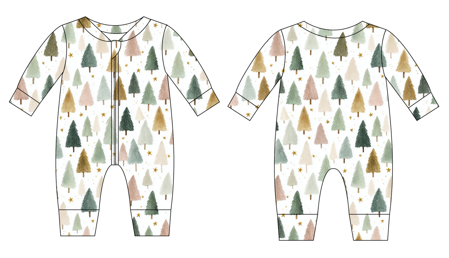 Bamboo 15” Doll Zippy Romper | Whispering Pines