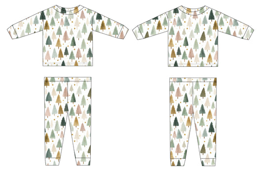 Bamboo 18" Doll Two-Piece Pajama Set | Whispering Pines