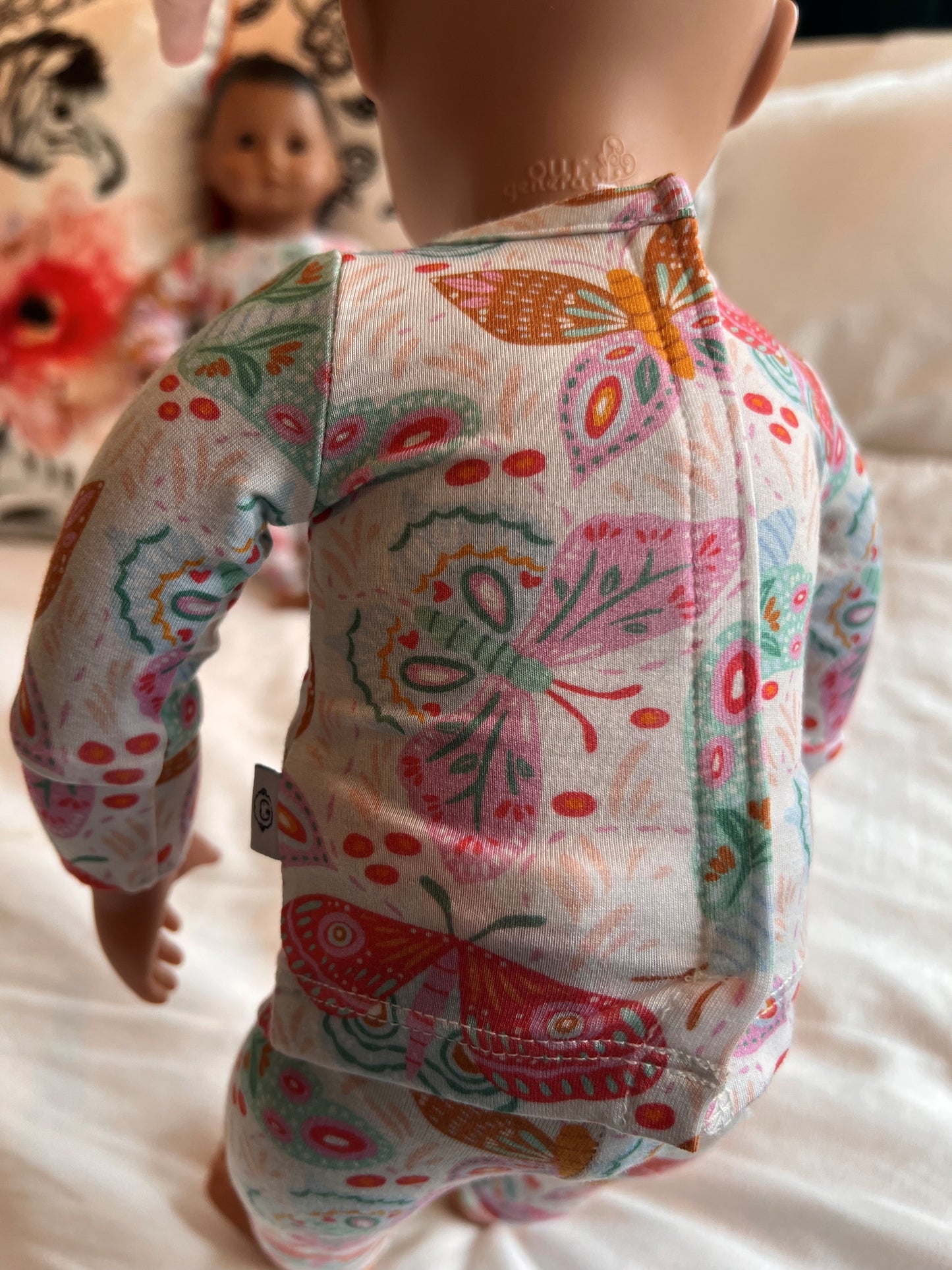 Midnight Butterfly Garden 18" Doll Lyocell Two-Piece Pajama Set