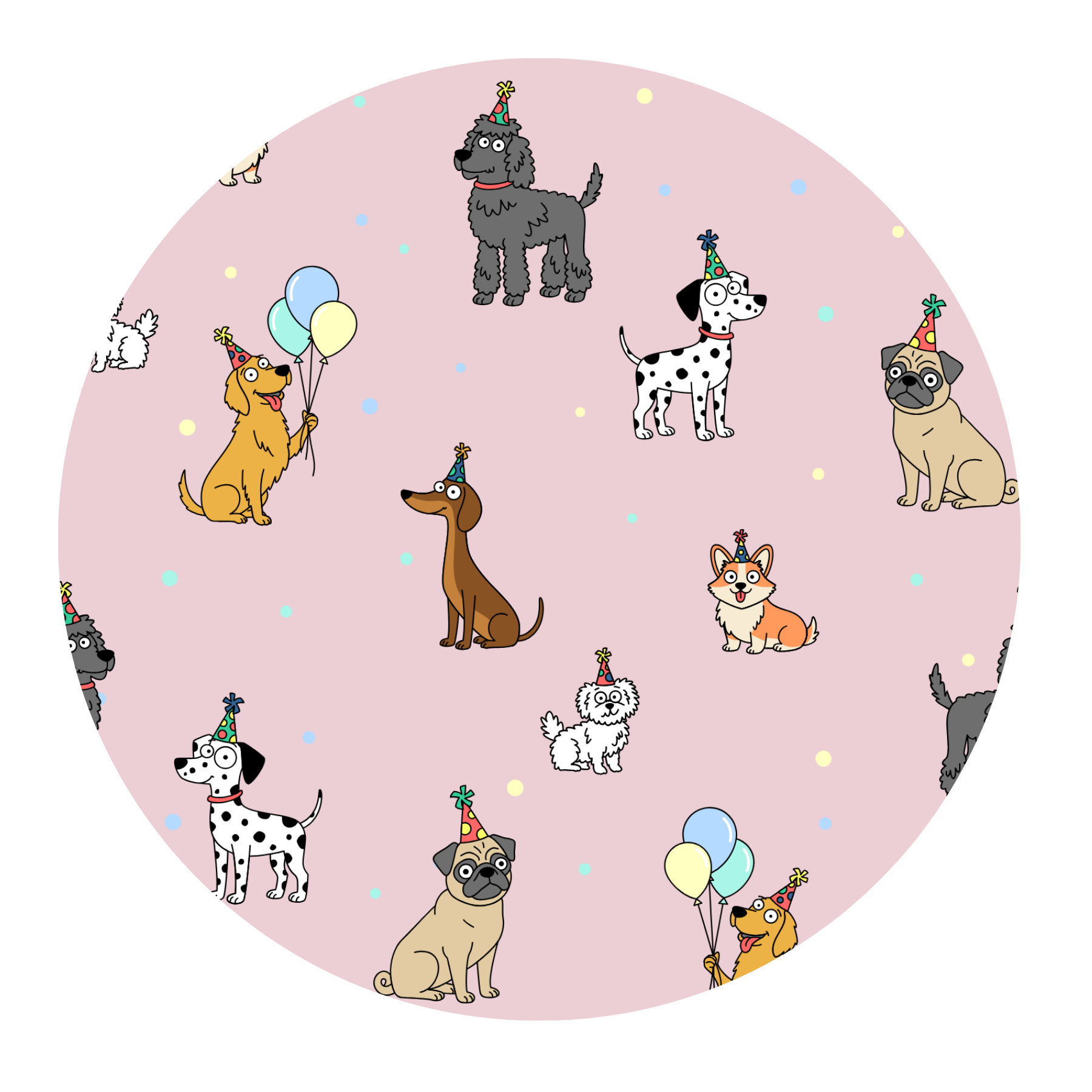 Pink Party Pup 14" Doll Zippy Romper | Sleeper | Beurre de Lune™ Bamboo