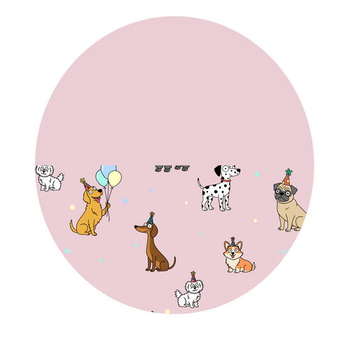 Pink bamboo dog print 1.0 tog quilted toddler blanket