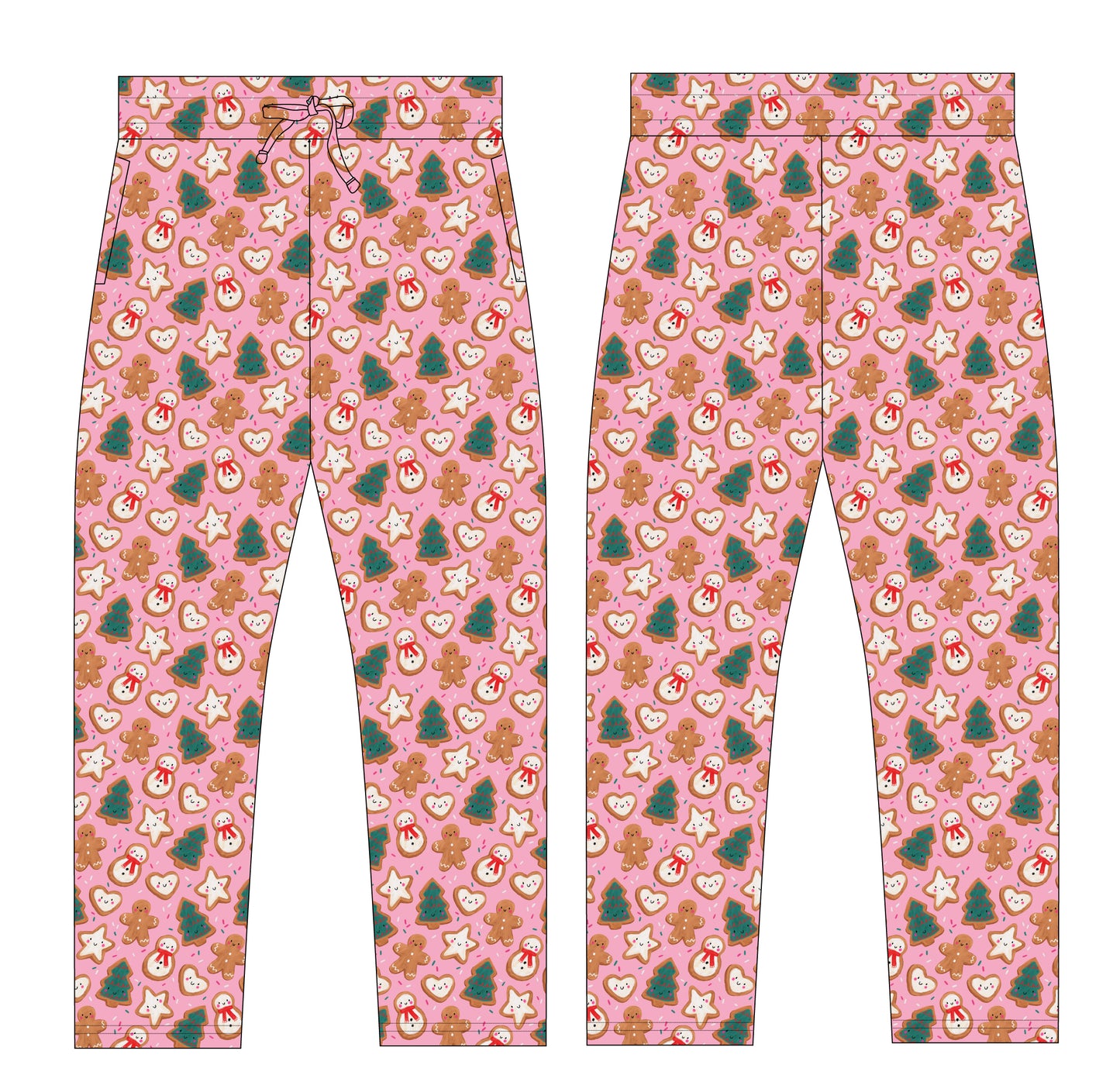 Bamboo Men's Pajama Pants | A Christmas Confection | Mistletoe Pink