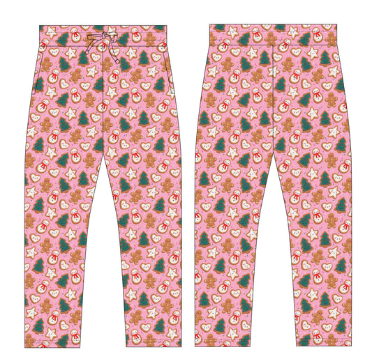 Bamboo Men's Pajama Pants | A Christmas Confection | Mistletoe Pink