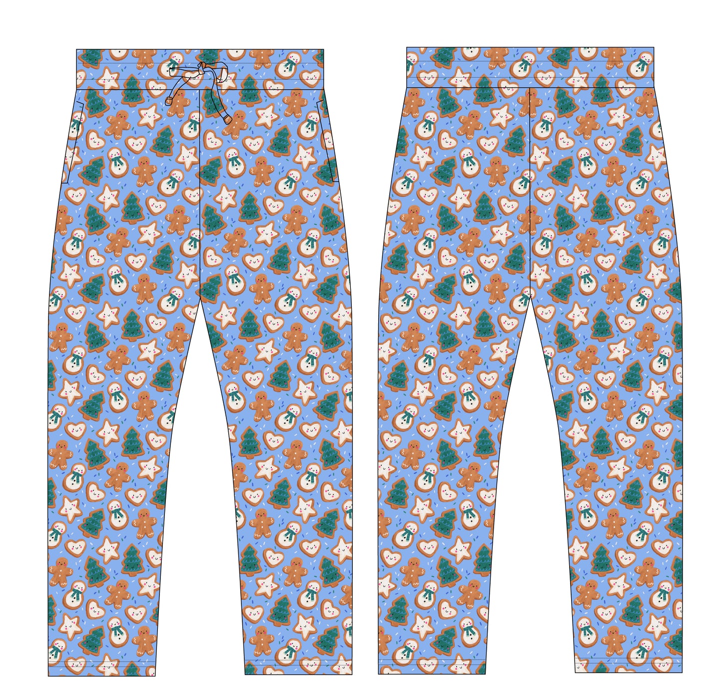 Bamboo Women's Pajama Pants | A Christmas Confection | Snowfall Blue