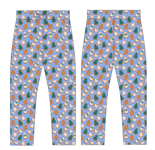 Bamboo Women's Pajama Pants | A Christmas Confection | Snowfall Blue