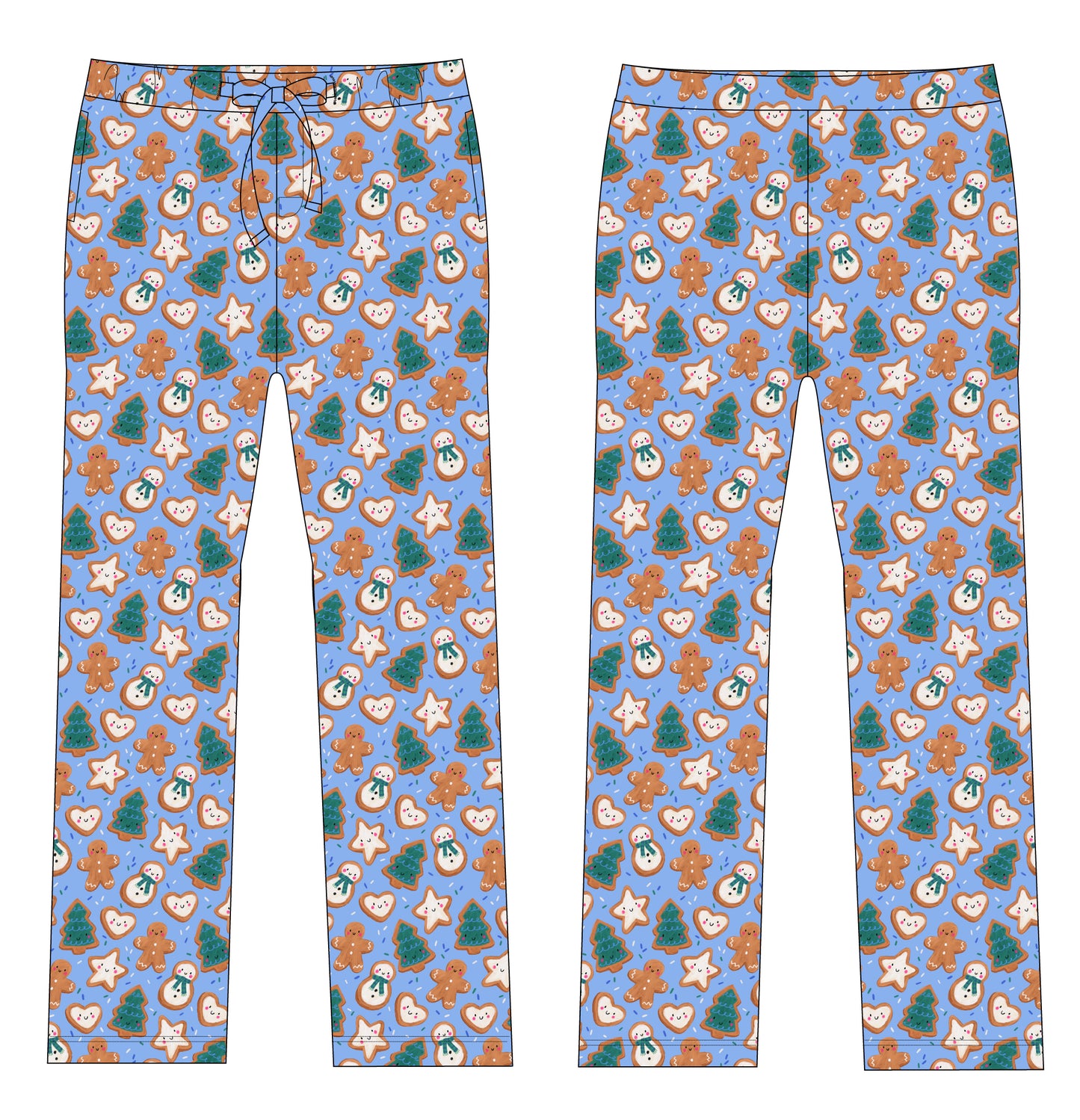 Bamboo Men's Pajama Pants | A Christmas Confection | Snowfall Blue