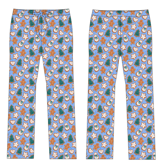 Bamboo Men's Pajama Pants | A Christmas Confection | Snowfall Blue